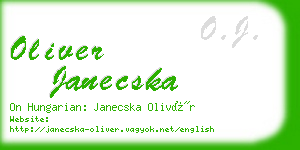 oliver janecska business card